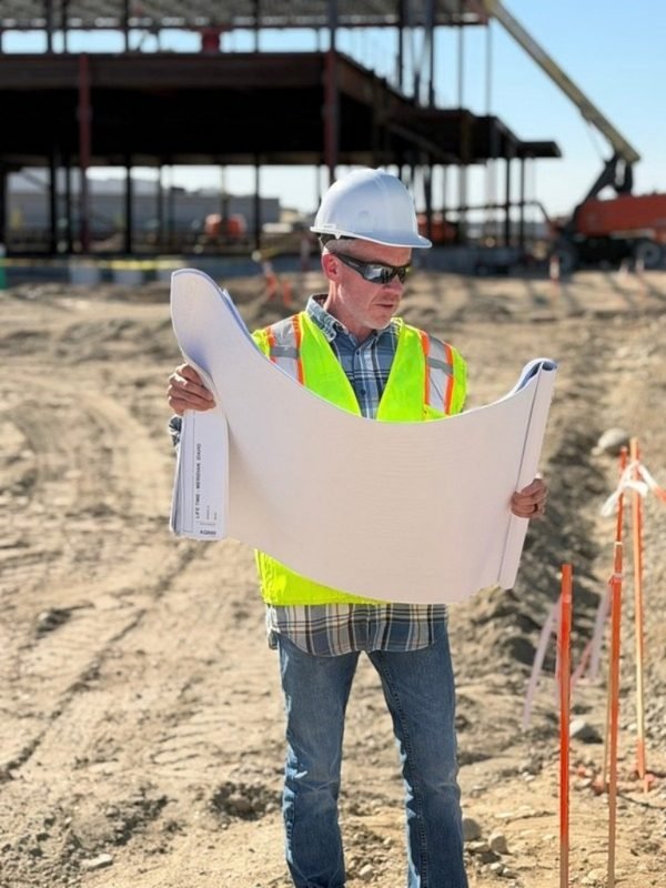 Sean Sundwall at a road construction site